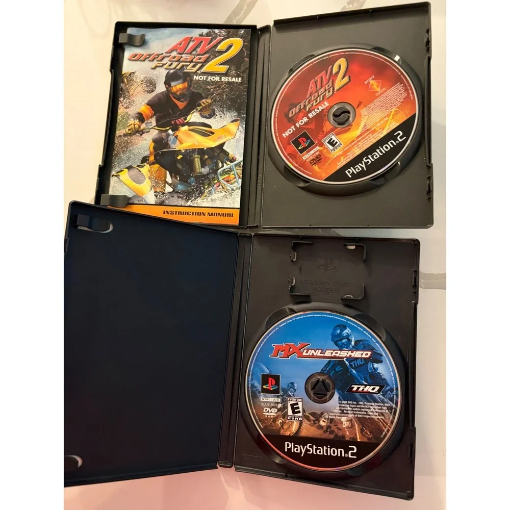Sony PS2 Racing Games Bundle MX Unleashed ATV Offroad Fury 2 PS2, Racing, Retro